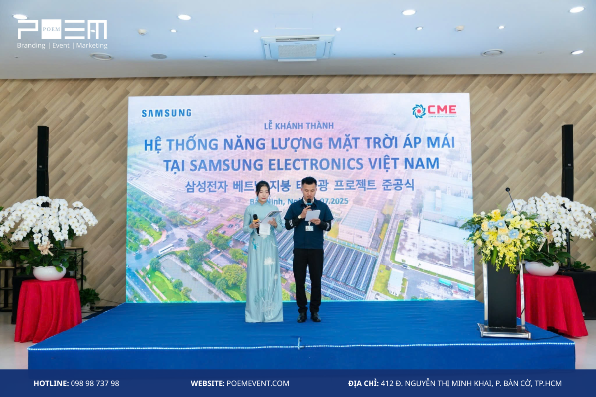Lễ khánh thành của SAMSUNG và CME do POEM tổ chức