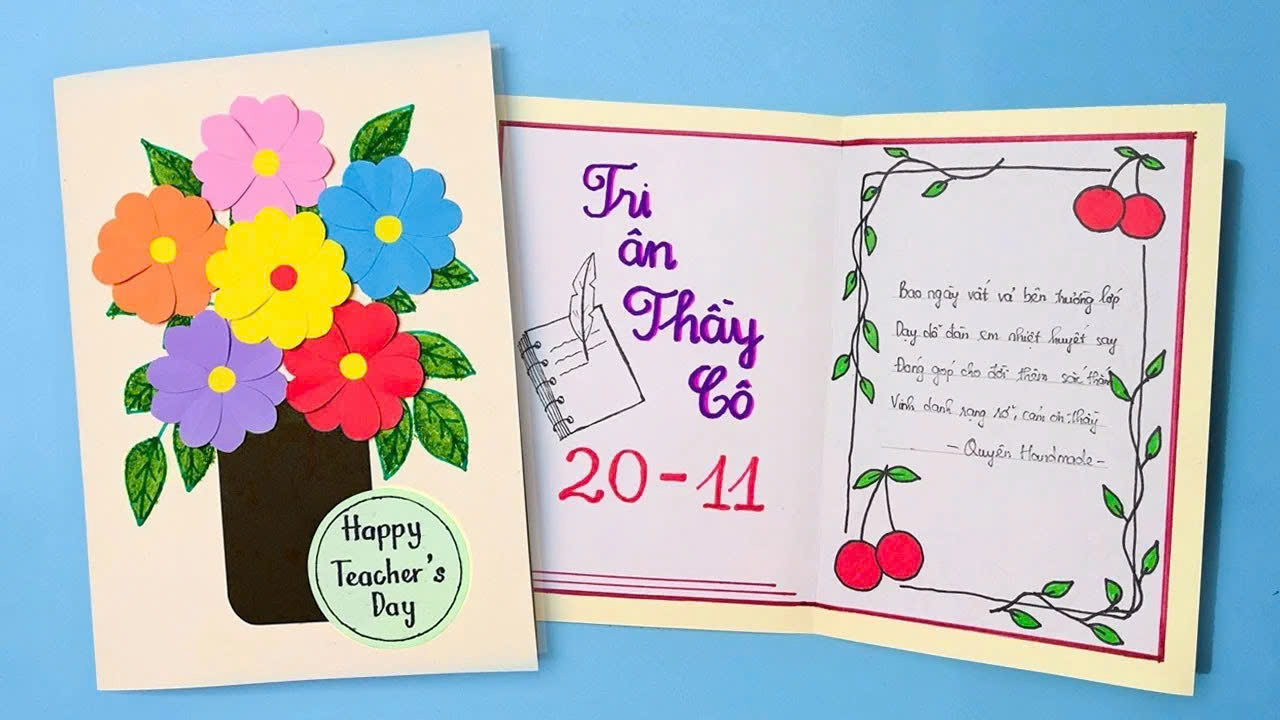 Thiệp viết tay ngày 20-11