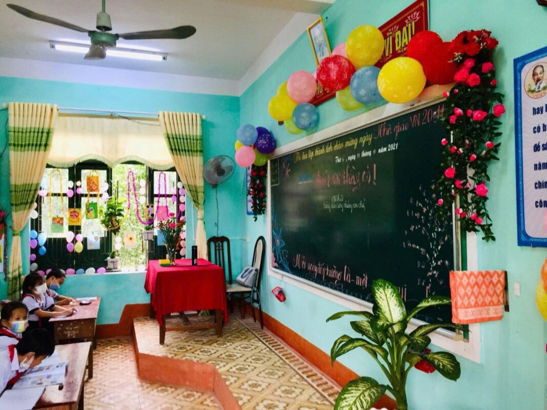 Trang trí không gian lớp học ngày 20/11