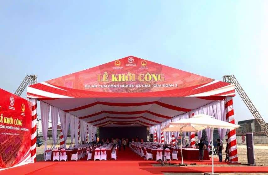 Cho thuê nhà bạt tổ chức lễ khởi công