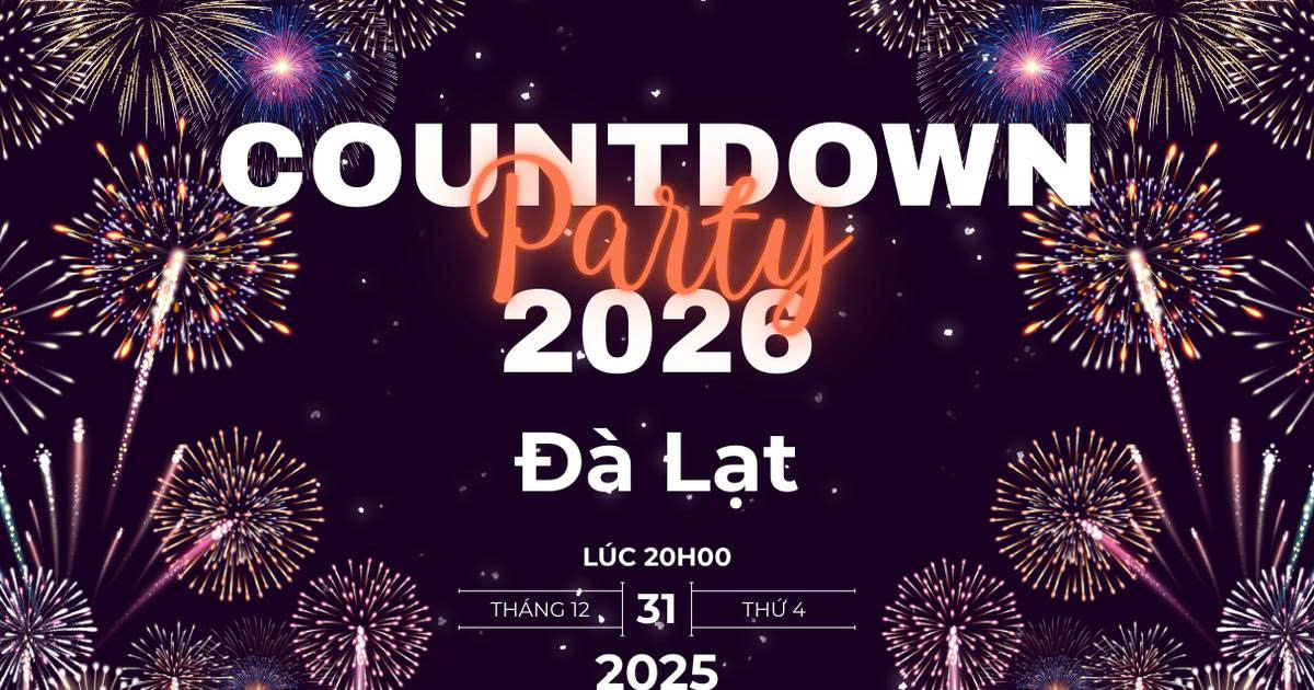 Bắn pháo hoa tầm cao countdown 2026 tại Đà Lạt