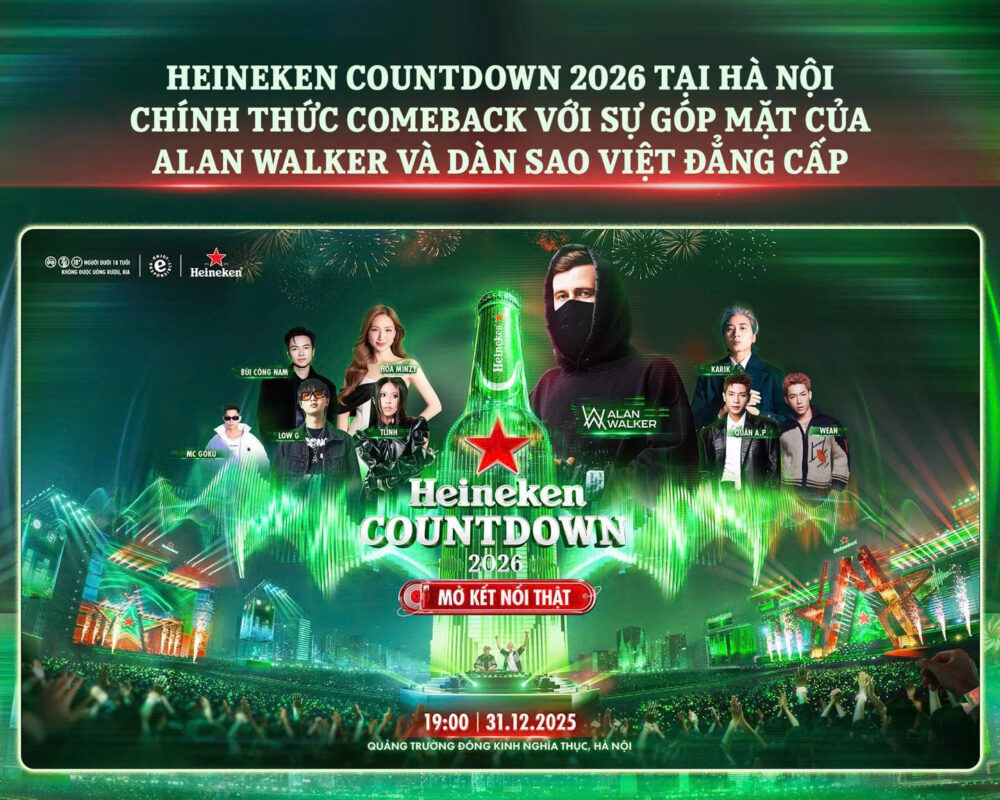HEINEKEN COUNTDOWN 2026 TẠI HÀ NỘI CÙNG DÀN SAO KHỦNG 