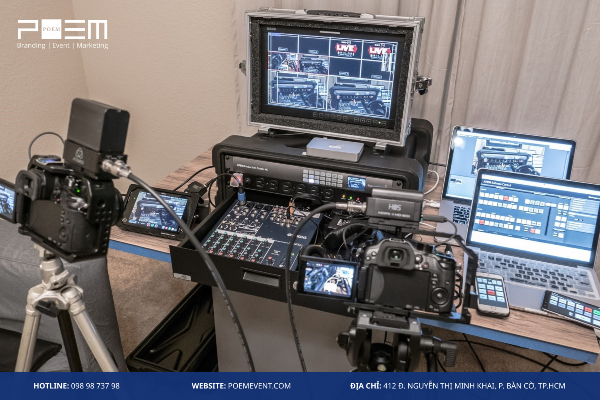 Dịch vụ livestream với hệ thông thiết bị hiện đại