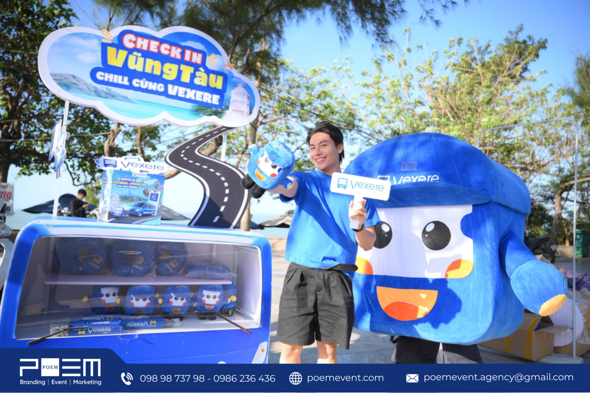 Thi công booth activation ngoài trời chuẩn thiết kế 3D.
